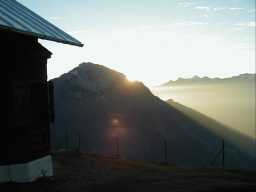 Zugspitze bei Sonnenaufgang